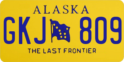 AK license plate GKJ809