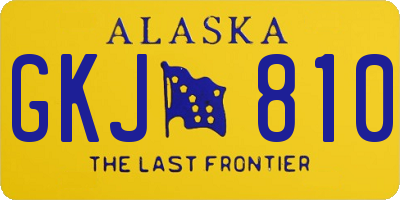 AK license plate GKJ810