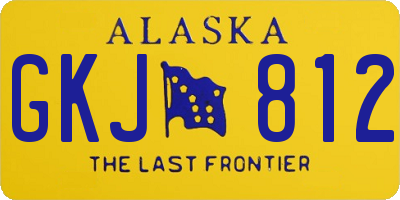 AK license plate GKJ812