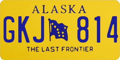 AK license plate GKJ814