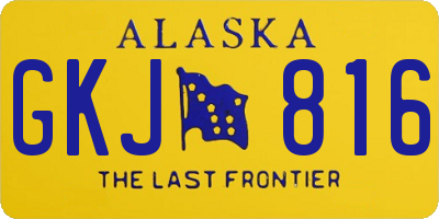 AK license plate GKJ816