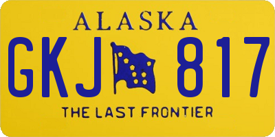 AK license plate GKJ817