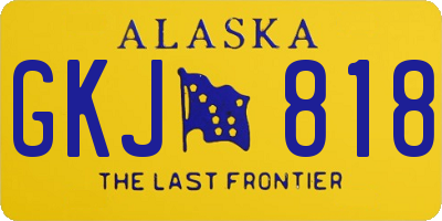 AK license plate GKJ818