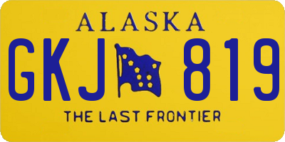 AK license plate GKJ819