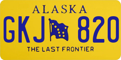 AK license plate GKJ820