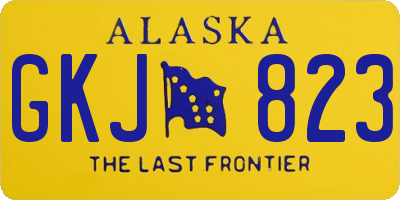 AK license plate GKJ823