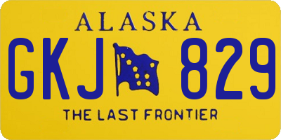 AK license plate GKJ829