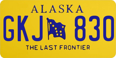 AK license plate GKJ830