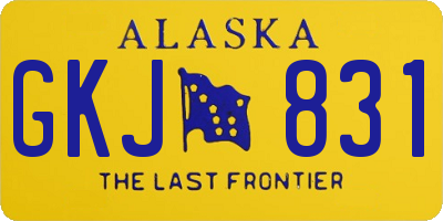 AK license plate GKJ831
