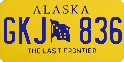 AK license plate GKJ836