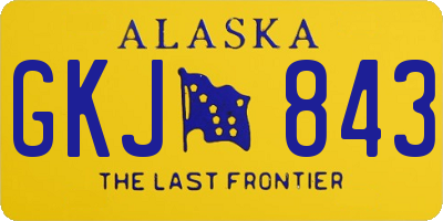 AK license plate GKJ843