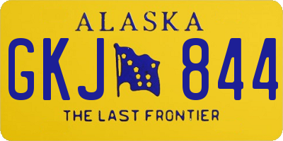 AK license plate GKJ844