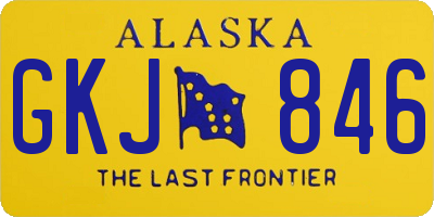 AK license plate GKJ846