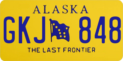 AK license plate GKJ848