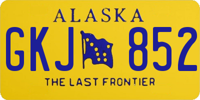 AK license plate GKJ852