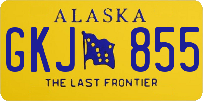 AK license plate GKJ855