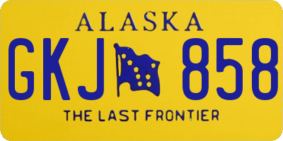 AK license plate GKJ858