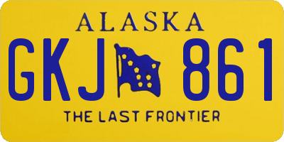 AK license plate GKJ861