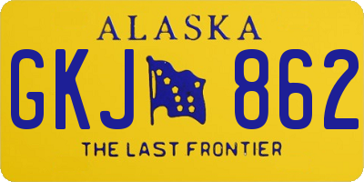 AK license plate GKJ862