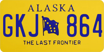 AK license plate GKJ864