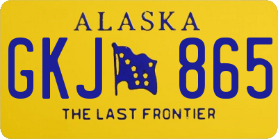 AK license plate GKJ865
