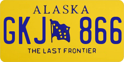 AK license plate GKJ866