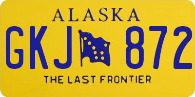 AK license plate GKJ872