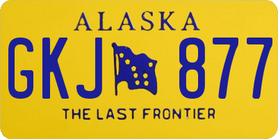 AK license plate GKJ877