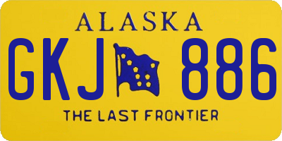 AK license plate GKJ886