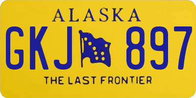 AK license plate GKJ897