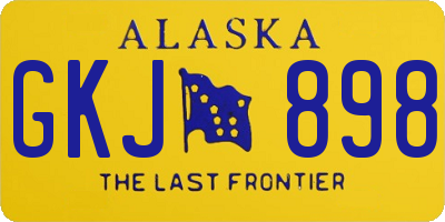 AK license plate GKJ898