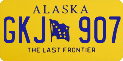 AK license plate GKJ907