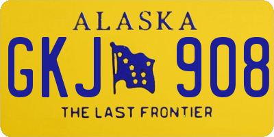 AK license plate GKJ908
