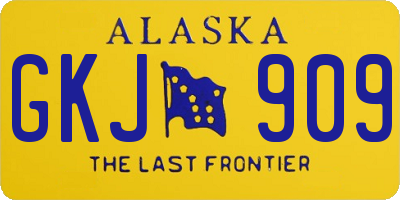 AK license plate GKJ909