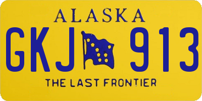 AK license plate GKJ913