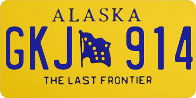 AK license plate GKJ914