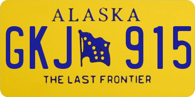 AK license plate GKJ915