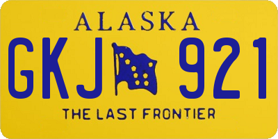AK license plate GKJ921