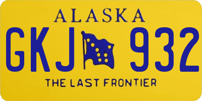 AK license plate GKJ932