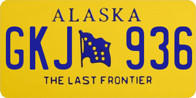 AK license plate GKJ936