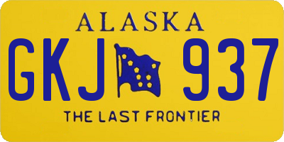 AK license plate GKJ937