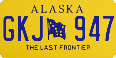 AK license plate GKJ947