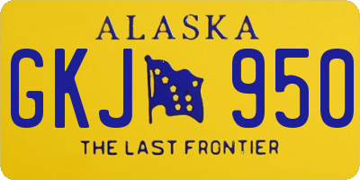 AK license plate GKJ950