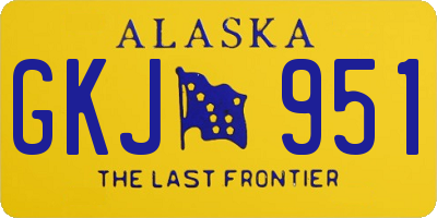 AK license plate GKJ951