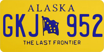 AK license plate GKJ952