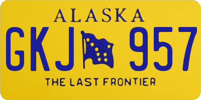 AK license plate GKJ957