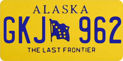 AK license plate GKJ962