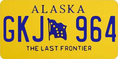 AK license plate GKJ964