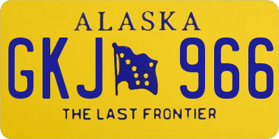 AK license plate GKJ966