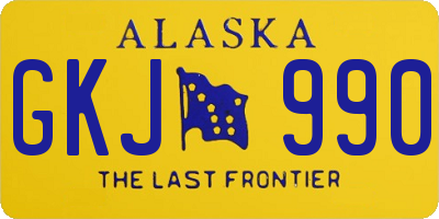 AK license plate GKJ990